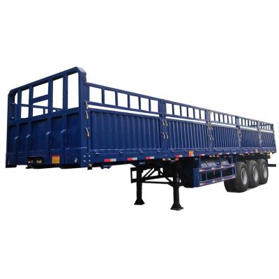 China Standard Truck Trailer Competitive Price Barrier Rollover Side Wall Cargo Semi Trailer for sale