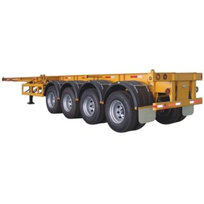 China New Design Retractable Trailer 2022 Container Skeleton Truck Flatbed Semi Trailer Trucks for sale