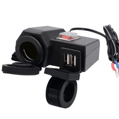 China Waterproof Wareproof 5V 1A 2.1A Motorcycle Usb Charger Adapter, Dual USB Port Charger for sale