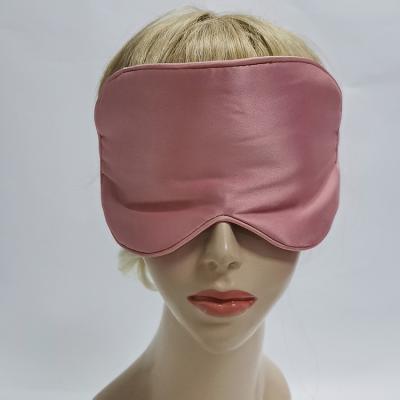 China Popular type fusible satin sleep eye mask and silk-like blindfold with elastic strap soft eye shadow for night sleep for sale