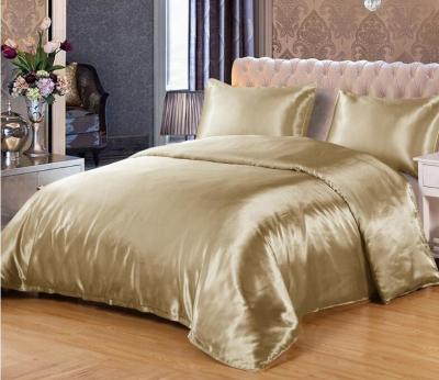 China Nondisposable Standard Size Hot Sales UK Polyester Three Piece Amazon Silky Bedding Set for sale