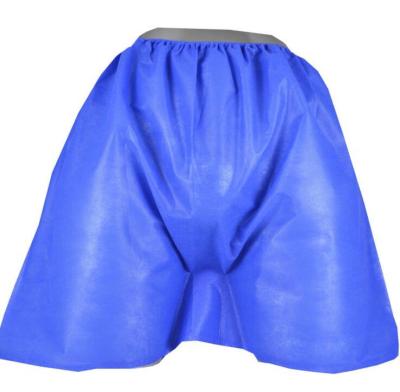 China Disposable Disposable Underwear PP Blue Nonwoven Men's Boxer Shorts Short Pants For Spa for sale