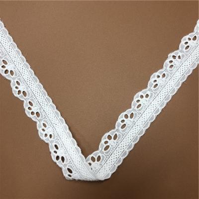 China 100% Sustainable Cotton Crochet Ribbon Embroidery Lace Fabrics With Flower Lace Trim for sale