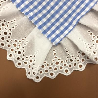 China Sustainable New Design Custom Sofa Cushion Garment Decoration Cotton Lace Up Trim Fabrics for sale