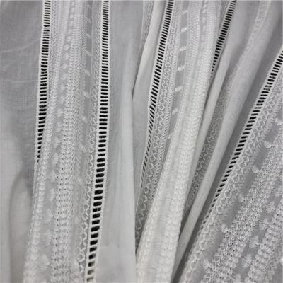 China Embroidery waterproof high quality custom eyelet geometric cotton lace fabric for sale