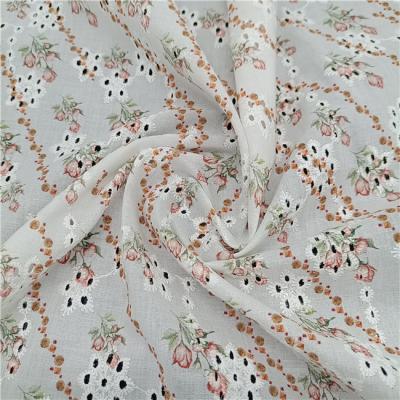 China Best Women's DIMENSIONAL Design Good Price Borders 100% Cotton To Lace Digital Printing Embroidery Fabric for sale