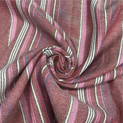 China Breathable High Quality Multi Color 100%Rayon Stripes Yarn Dyed Linen Fabric For Shirts for sale