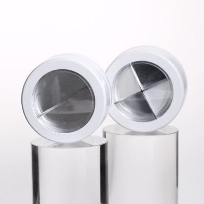 China New Recyclable Round Eyeshadow Palette Private Label Nail Color Gel Container With Multiple Aluminum Pans for sale