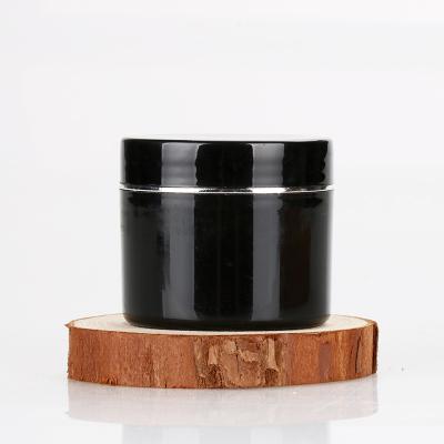 China Small Jar 20g Polished Black Plastic Cosmetic Gel Nail Polish Cream PP Plastic Jar for sale