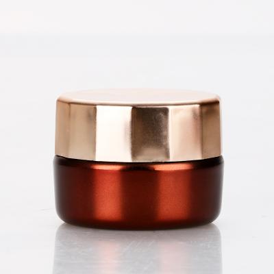 China 3g 5g 8g 15g Cosmetic Skin Cream Container Luxury Cosmetic Brown Color Gel Plastic Jar for sale