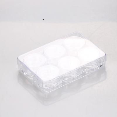 China 3g*6pcs 5g*6pcs 3g*12pcs 5g*12pcs BEAUTY Color Gel Nail Powder Cheap Plastic Loose Jar Glitter Eyeshadow Small Empty Container for sale