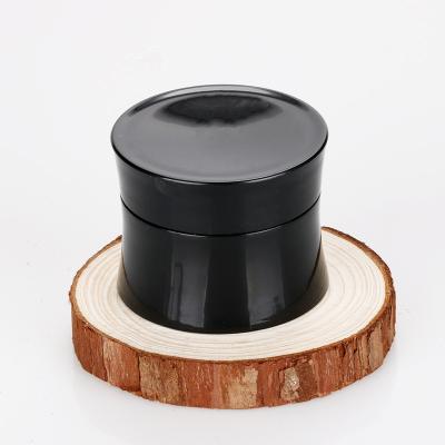 China 10ml 15ml 30ml 50ml plastic color cosmetic gel jar unique shaped black UV gel cream jar wholesale cheap for sale