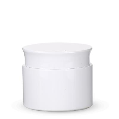 China 15g 30g 50g Cosmetic White Cosmetic Cream Jars Unique Shaped Nail Glue Jar For Color Gel for sale