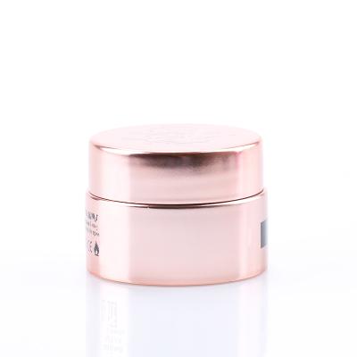 China 5ml Cosmetic Plating Customized Round Nail Cream Containers Custom Glue Jar Empty Bottle For Color Gel for sale