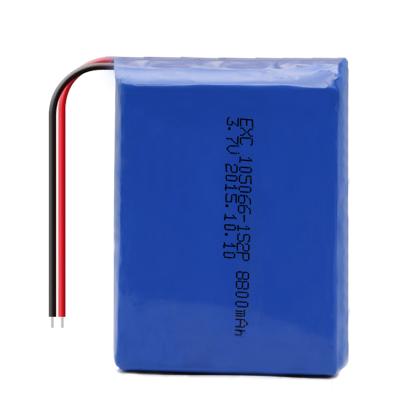 China Electronic Device Factory Rechargeable Lipo Batteries 105066 1S2P 8800mAh Li-polymer Battery 3.7V Lithium Polymer Battery Pack for sale