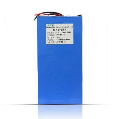 China Ebike Factory Electric Bike Battery 48V Lithium Ion Battery 26Ah Lithium Battery Pack for sale