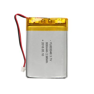 China Toys kc approval rechargeable battery 3.7V 603046 lipo 800mAh lithium polymer battery pack for sale