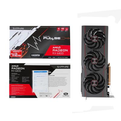 China Sapphire Radeon Nitro Workstation + RX 6800xt 8GB Graphics Card RX 6800 Video Card for sale