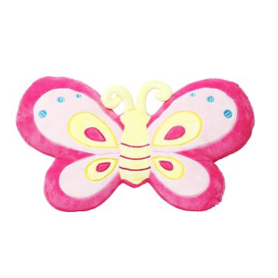 China Cars Interior Ministry Hotel Children Like Soft Plush Butterfly Shape Lovely Animal Pillow for sale