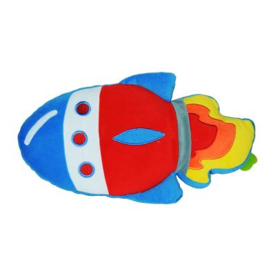 China FREE SAMPLE BSCI SUPPLIER CUTE STUFFED PLUSH SOFT TOY ROCKET SHAPED PILLOW CUSHION for sale