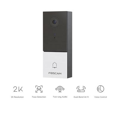 China IR LED Night vision/VMS/NVR Foscam 2k/5m Support Motion Wifi Wireless Doorbell AI Detection Algorithm 2way Sound Duplex Real Time Audio Doorbell Intercom for sale