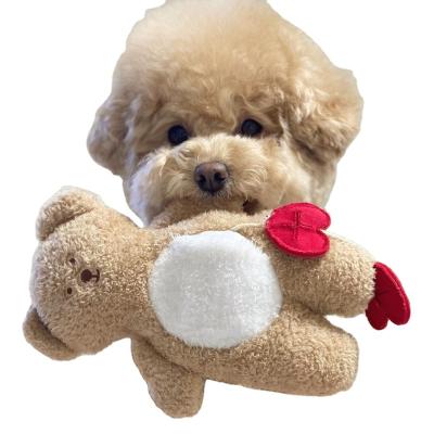 China Pocket Food Bear Pet Toys Dog Viable Korean Love Hidden Toy Pet Ring Paper Soothing Toy for sale