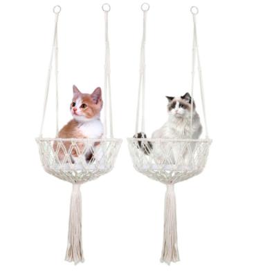 China Hot Sale Quality Breathable Hand - Woven Pet Cat Cotton Rope Hambasket Pet Hammock for sale