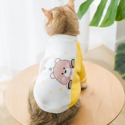 China Cute Teddy Bear Dog Costume Bear Spring And Summer Pet Clothes Viable Bipedal Cat Cartoon Clothes for sale