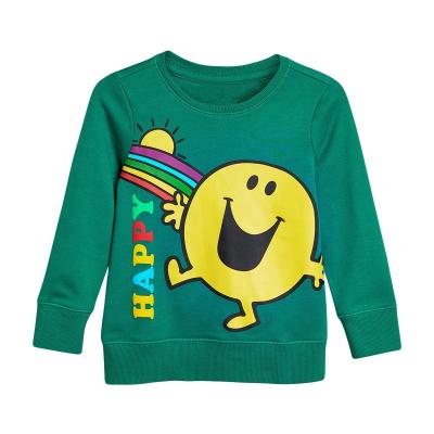 China Sustainable 100%Cotton Printed Long Sleeve Knitted Plain Baby Boy Hoodies Sweatshirts For Kids for sale