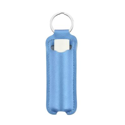 China Hot Cute Leather Lip Balm Holder Lip Balm Stick Pouch Key Chain PU Lipstick Holder Organizer Tube Fasion Amazon Sale for sale