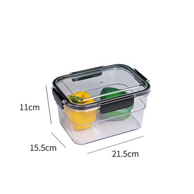 China Transparent Freshness Keeping PET Food Storage Containers with Lids Best Fruit and Veggie Storage Containers 2L for sale