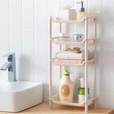 China Stocked 3 Tier Bathroom Shelf Rectangle Corner Bathroom Shelf Storage Kitchen Shelf Organizer Holder For Sales for sale