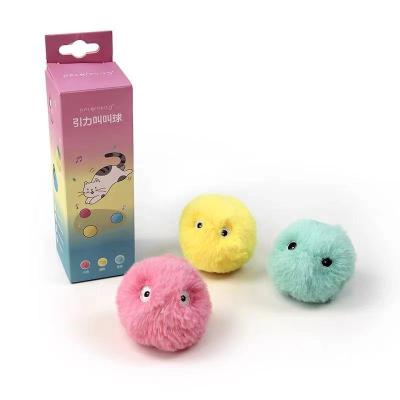 China Stored Smart Catnip Cat Toys Interactive Plush Wool Balls Toy Cat Pet Toys For Cat for sale