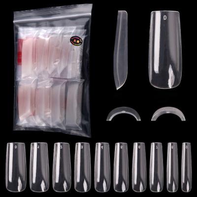 China Flexibility 600Pcs/Bag XL 37MM No C Curve Full Cover Tapered Square Nail Tips for sale