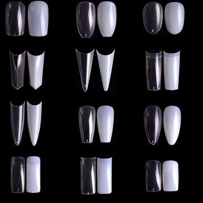 China 500pcs Flexibility Almond Regular Square Short False Artificial Nail Tips for sale