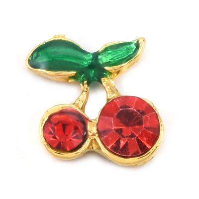 China Nail Charms Nail Charm 20213D Red Nail Studs Jewelry Making Cherry Charms Glitter Shiny Gems for Cherry Nail Charms for sale