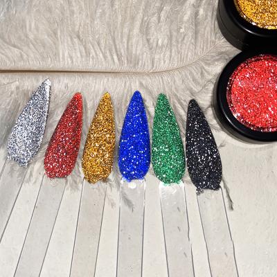 China Shiny Silver Nail Art Makeup Powder Dust Fairy Dust Gold Glitter Glitter Nail Powder Nail Empty Jar Nail Art Makeup Nail Decorations for sale