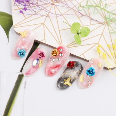 China Hot Selling San Valentine's Day Nail Stickers Nail Art Rose Valentine Nail Accessories for sale