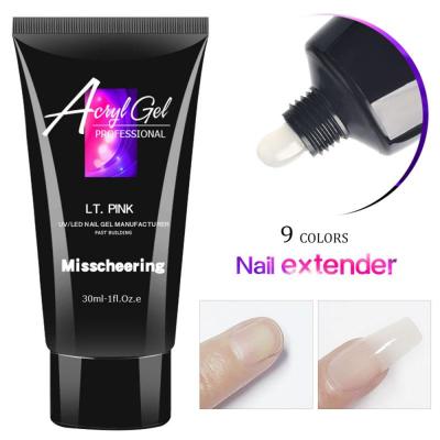 China 30ML Nail Extension Gel Non-Toxic Nail Quickly Prolong Glue Nail Art Gel Fast Drying Painless Lengthening Colorful Long Lasting for sale