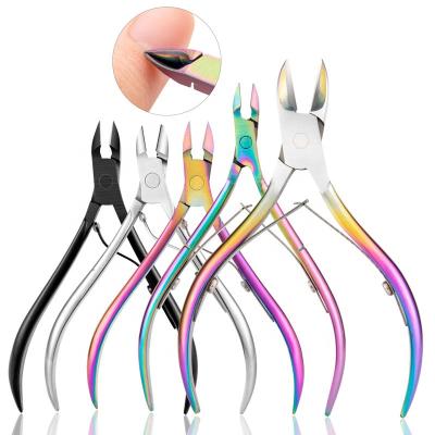 China Professional Finger Stainless Steel Nail Cuticle Scissors Manicure Dead Skin Remover Nipper Clipper Balance Pliers Cutter Beauty Tools for sale