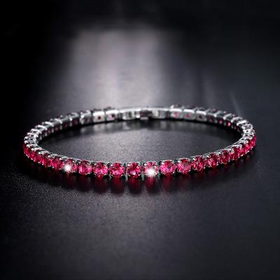 China CLASSIC Zircon Jewelry Party Crystal Men's Tennis Bracelet Bracelet For Women Wedding Hip-hop Accessories Tennis Bracelet for sale