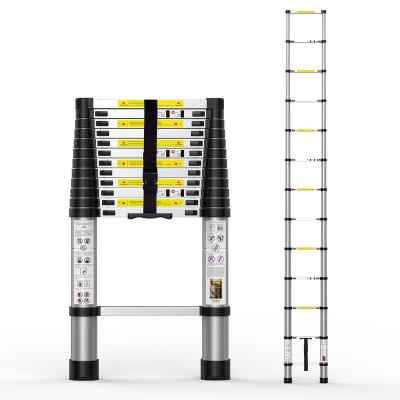 China Telescopic Ladders Telescoping Ladder 3.8m , Telescopic Hinged Ladders with Carry Bag for Outdoor Indoor Use for sale