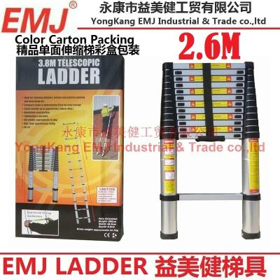 China Telescopic Ladders 2.6m High Quality Telescopic Ladder By Color Box Packing for sale