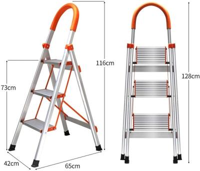 China Multifunctional Four Phase Household Ladder Porcelain Ladder Folding Ladders for sale