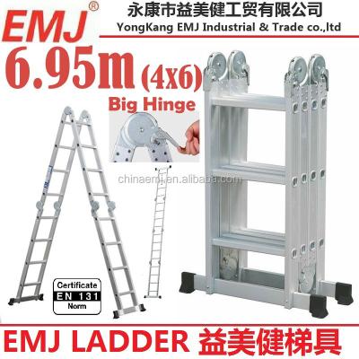 China Multifunctional Folding Ladders Ladder 4X6 With Big Hinge for sale