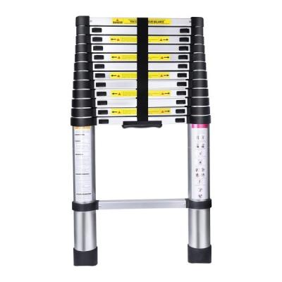 China Single Straight Insulation Ladders 3.8m Aluminum Telescopic Ladder For Household for sale