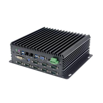 China All C10 DDR3 Aluminum Fanless Industrial PC I3 8145U 2.1GHz Fanless Mini Fanless Industrial PC for sale