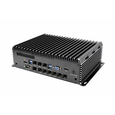 China All P4 DDR4 Aluminum Fanless CPU I5 6360U 2.0GHz Mini Fanless Industrial PC Fanless Industrial PC for sale