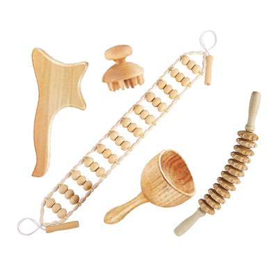 China Hot Selling Wooden Roller New Products Body Massage Stick Fat Reduction Wood Carving Tools for sale