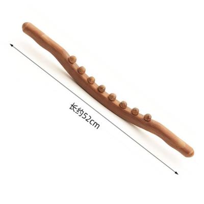 China 8 Body Beech Massage Stick Scraping Back Wood Back Stick Massage Tool Rolling Bar Massage Tool for sale